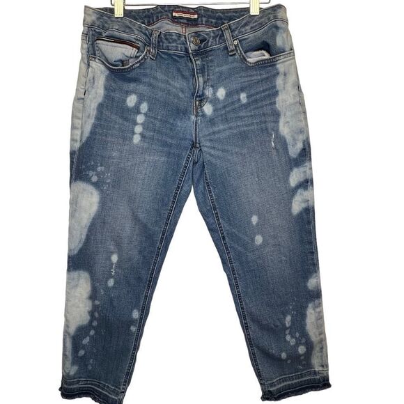 Tommy relaxed mom style size 8 boyfriend cut denim capris - Picture 8 of 16